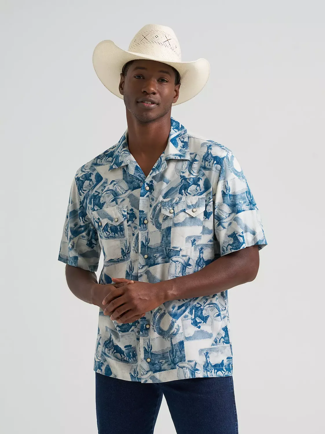 WRANGLER - Coconut Cowboy Camp Shirt