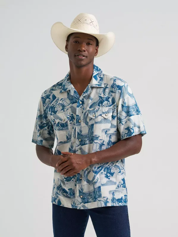 WRANGLER - Coconut Cowboy Camp Shirt