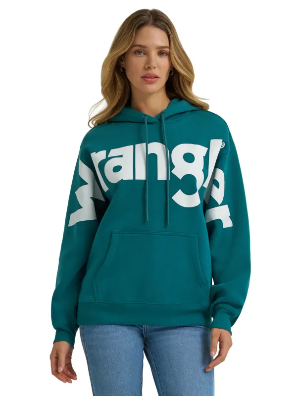 WRANGLER - Teal Bold Logo Hoodie