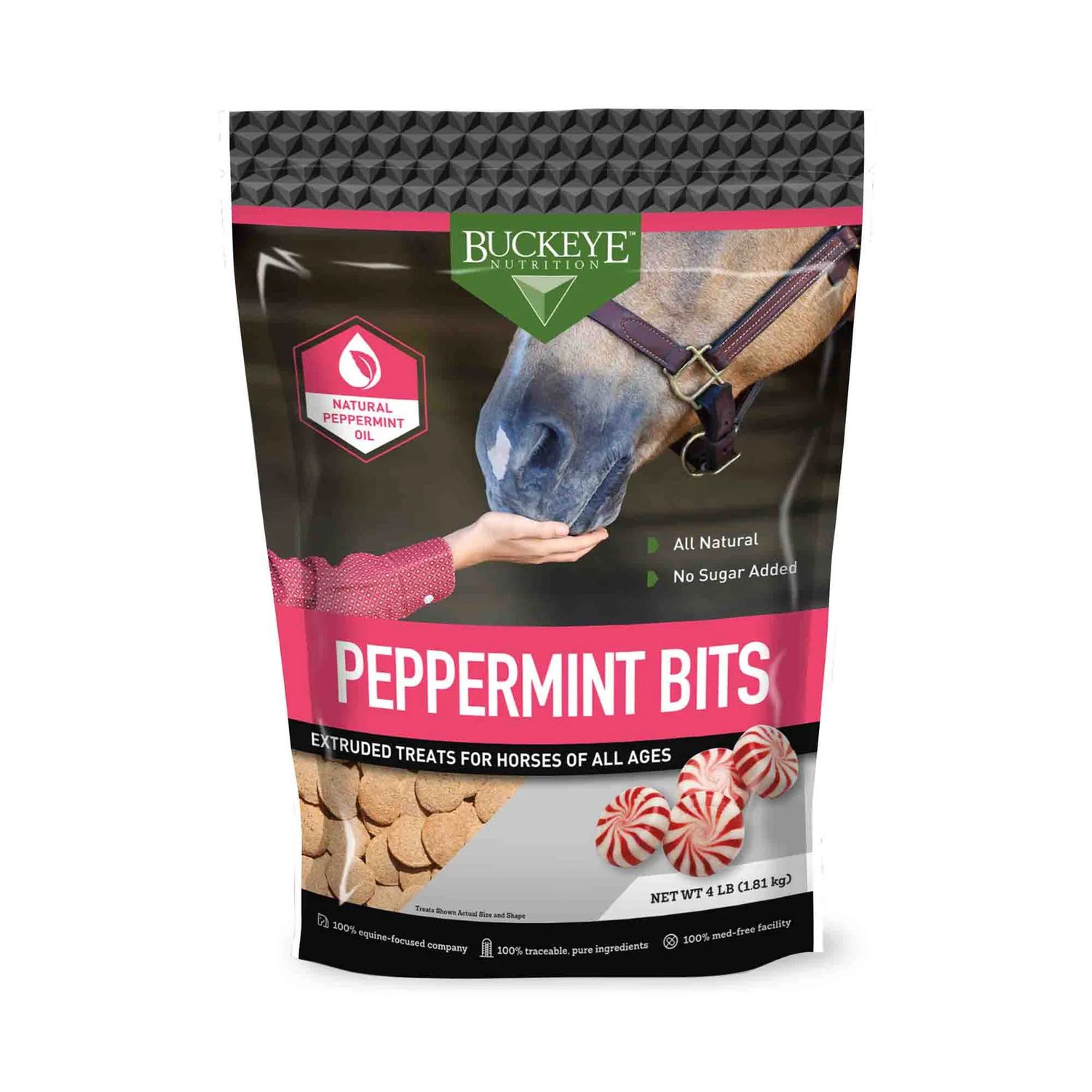 BUCKEYE - All Natural Peppermint Bits Treats, Size: 4lb