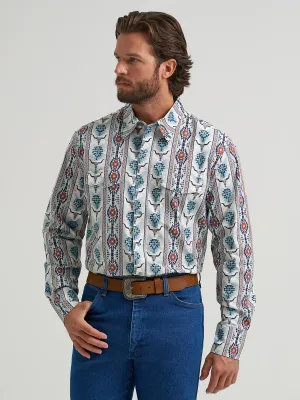 WRANGLER - Checotah Long Sleeve Western Snap Printed Shirt