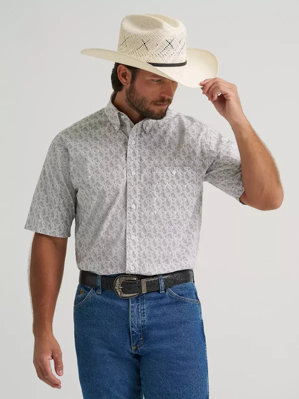 WRANGLER - George Strait Short Sleeve Button Down Shirt Cloud Paisley