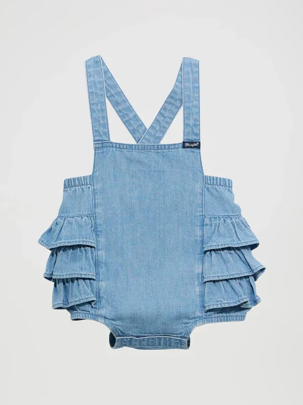 WRANGLER - Baby Girl's Denim Ruffle Bodysuit