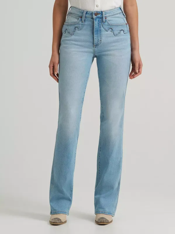 WRANGLER - Retro Bailey High Rise Embellished Aubrielle BootCut Jean