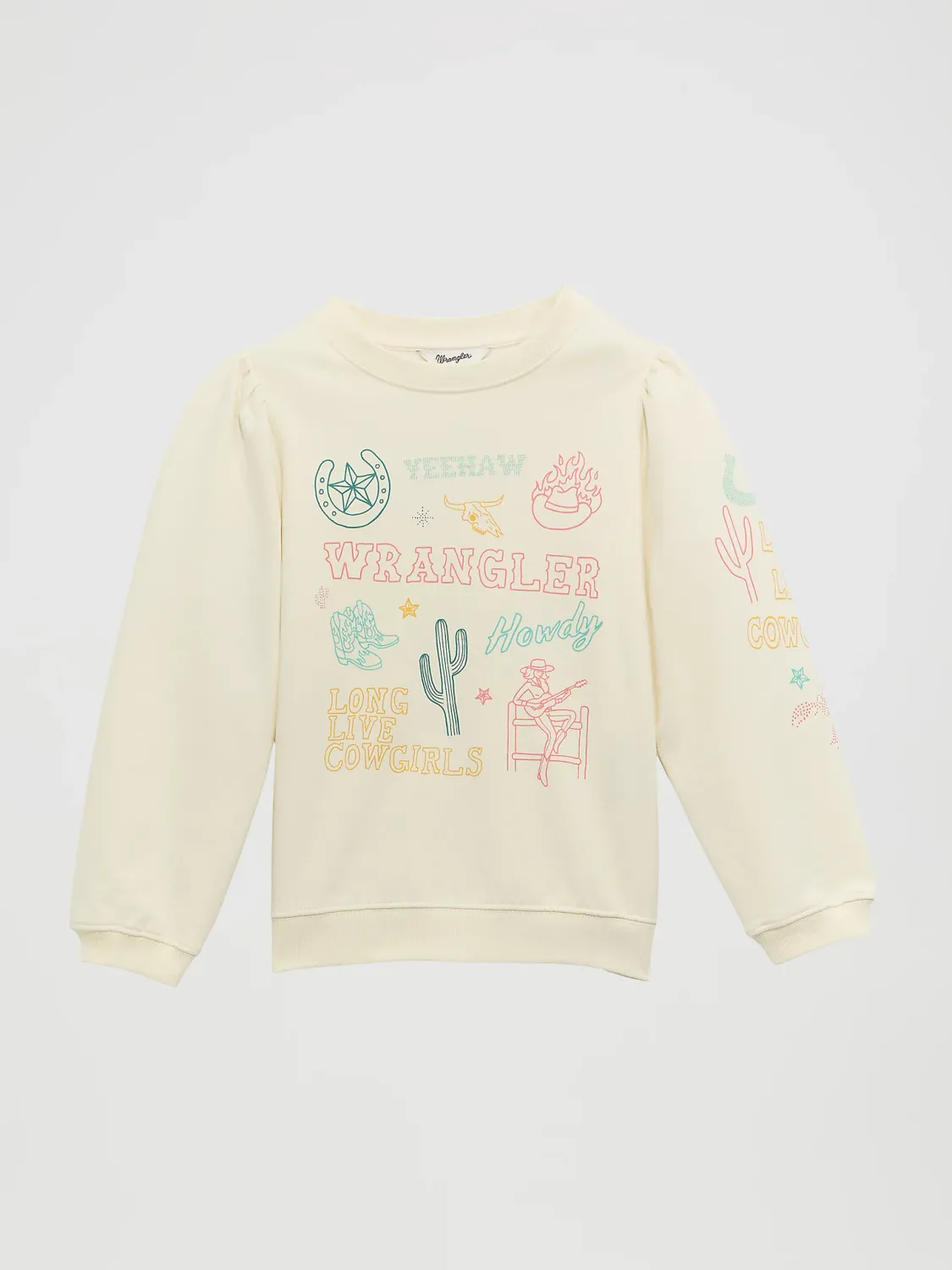 WRANGLER - Girl's Graphic Puff Sleeve Pullover