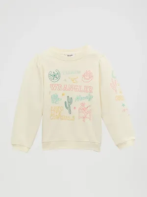 WRANGLER - Girl's Graphic Puff Sleeve Pullover