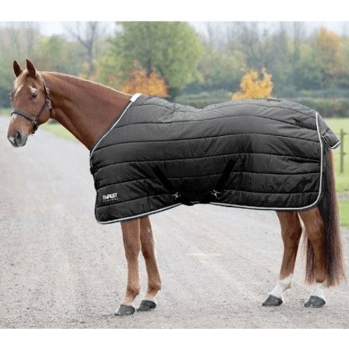SHIRES EQUESTRIAN - Tempest Stable Rug 200g Black, Size: 75"