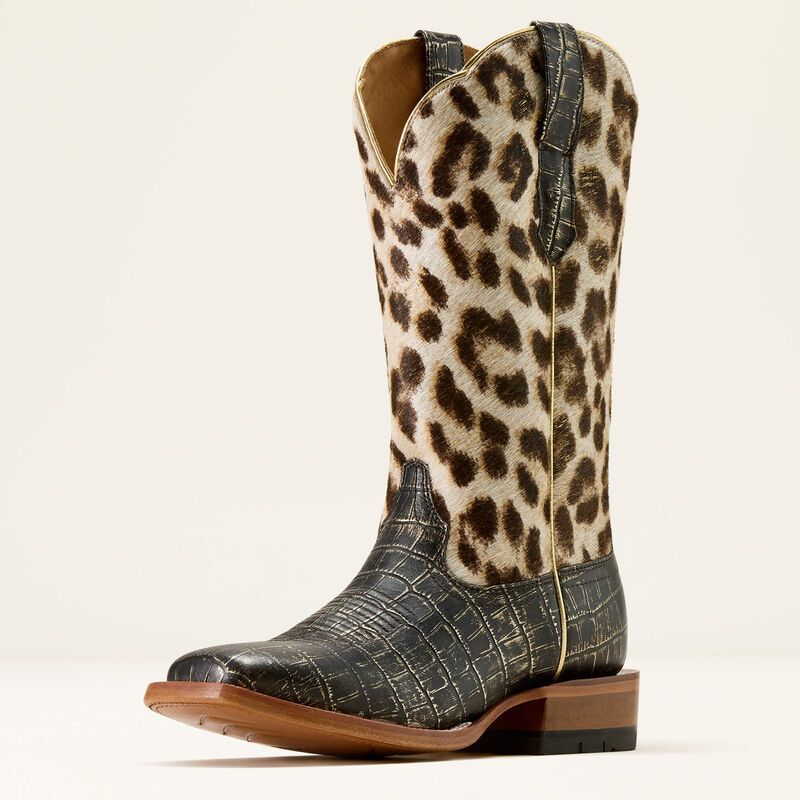 ARIAT - Midnight Croc Frontier Farrah Wide Square Toe Western Boot