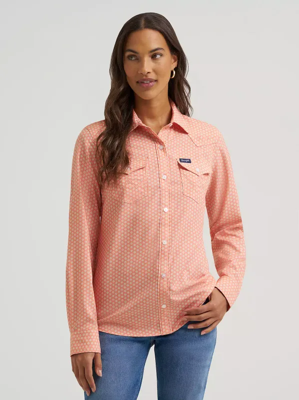 WRANGLER - Orange Aria Performance Shirt