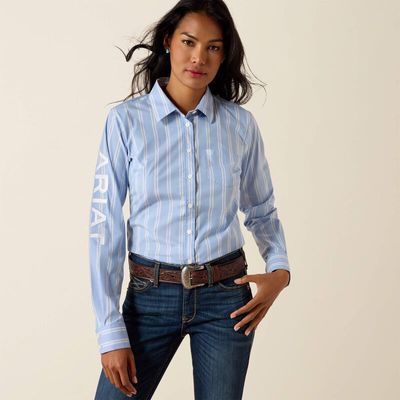 ARIAT - Ashleigh Blue Stripe Team Kirby Shirt
