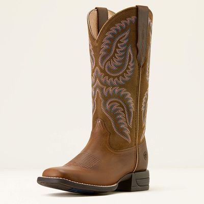 ARIAT - Adobe Clay Cattle Caite Wide Square Toe Western Boot