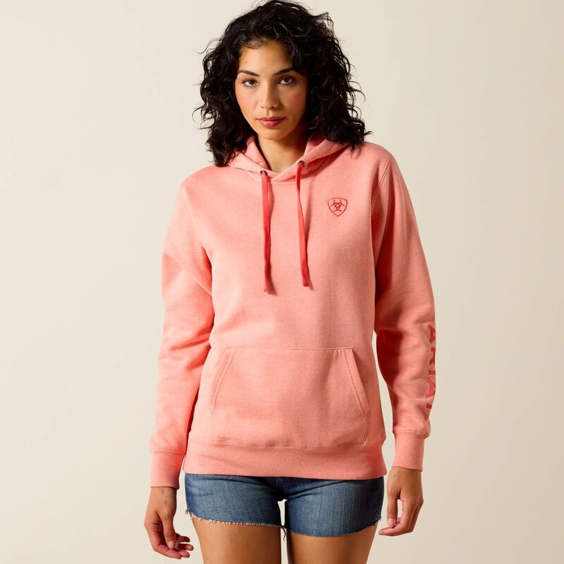 ARIAT - Peach Amber Heather Logo 2.0 Hoodie