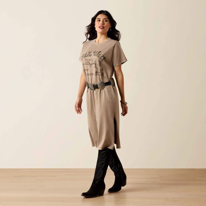 ARIAT - Taupe Mineral Wash Bandito Dress