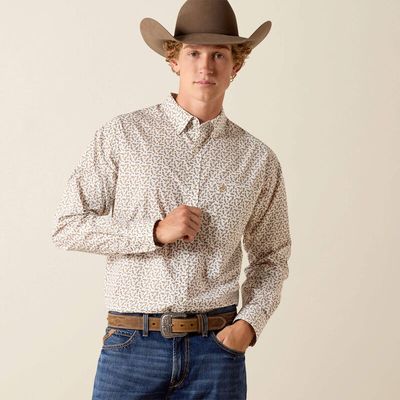 ARIAT - Pancho Classic Fit White Bottles Print Shirt