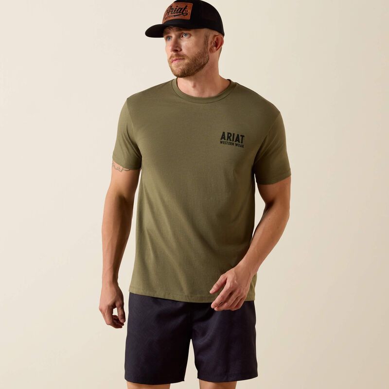 ARIAT - Military Heather Outline Shop T-Shirt