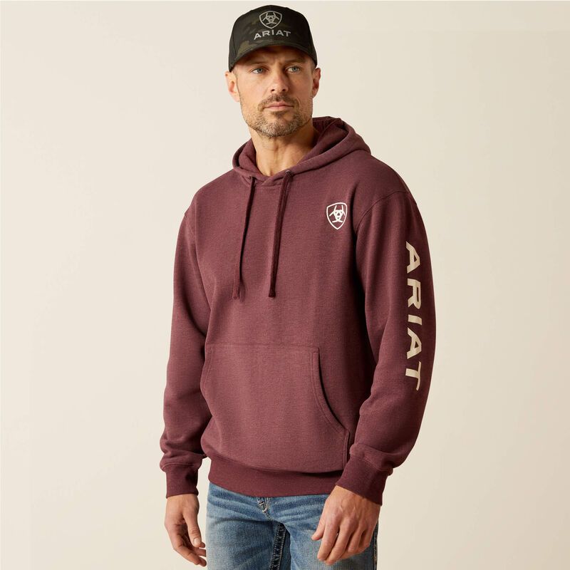 ARIAT - Malbec Heather Logo Hoodie