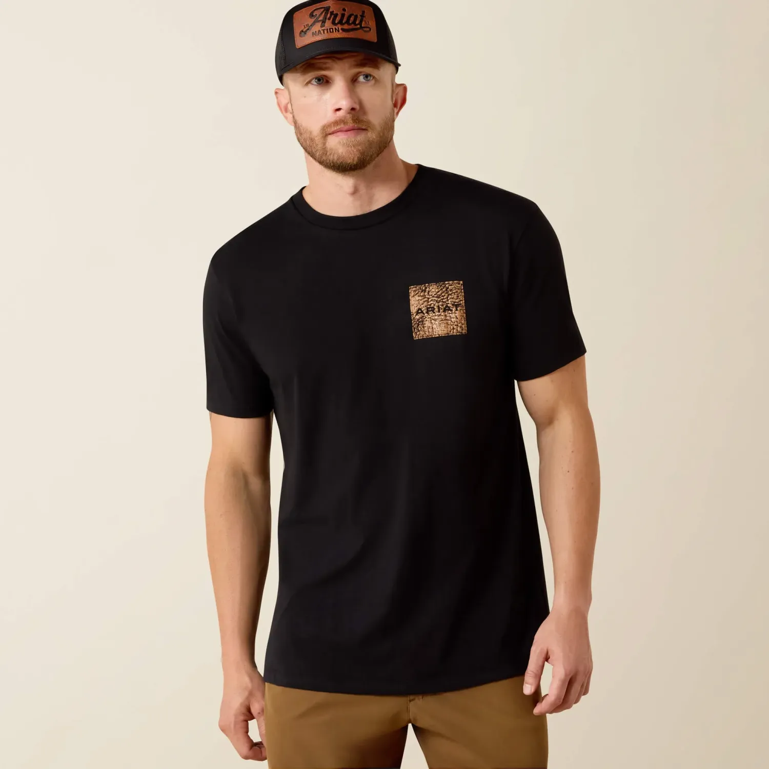 ARIAT - Boot Leather Patch Classic Fit T-Shirt