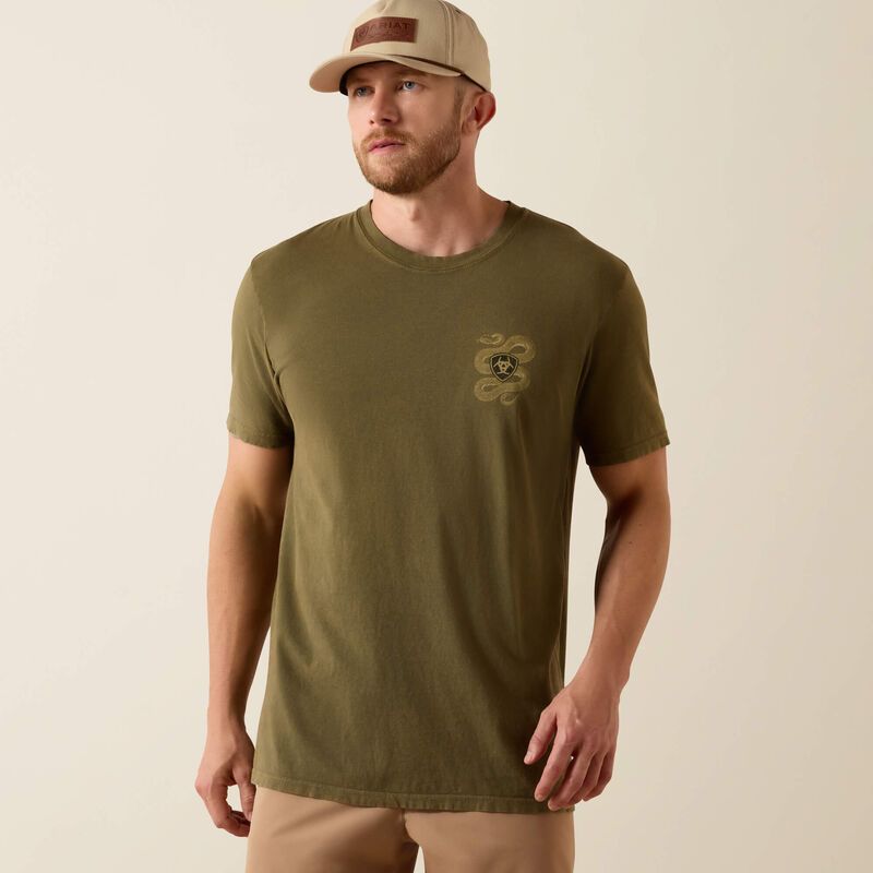 ARIAT - Snake Classic Fit Four Leaf Clover T-Shirt