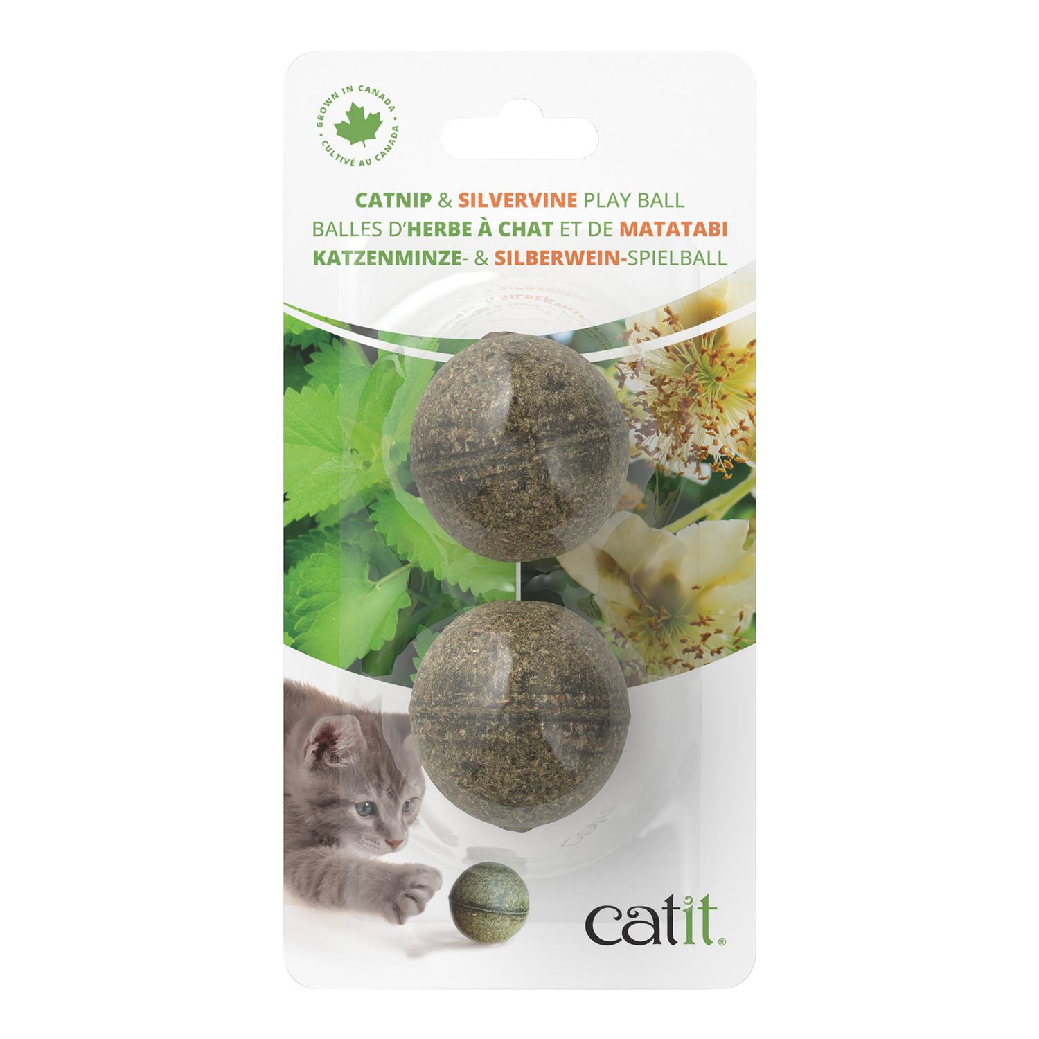 CATIT - Catnip &amp; Silverline Mix Play Balls, Size: Pair