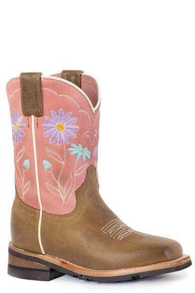 ROPER - Cowgirl Daisy Square Toe Western Boots