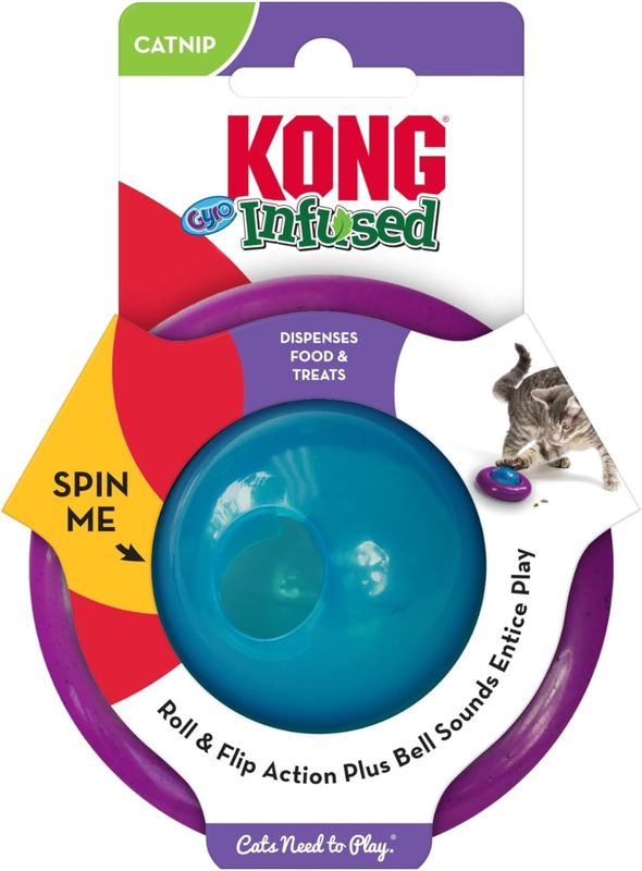 KONG - Infused Cat Gyro Treat Dispenser w/Catnip