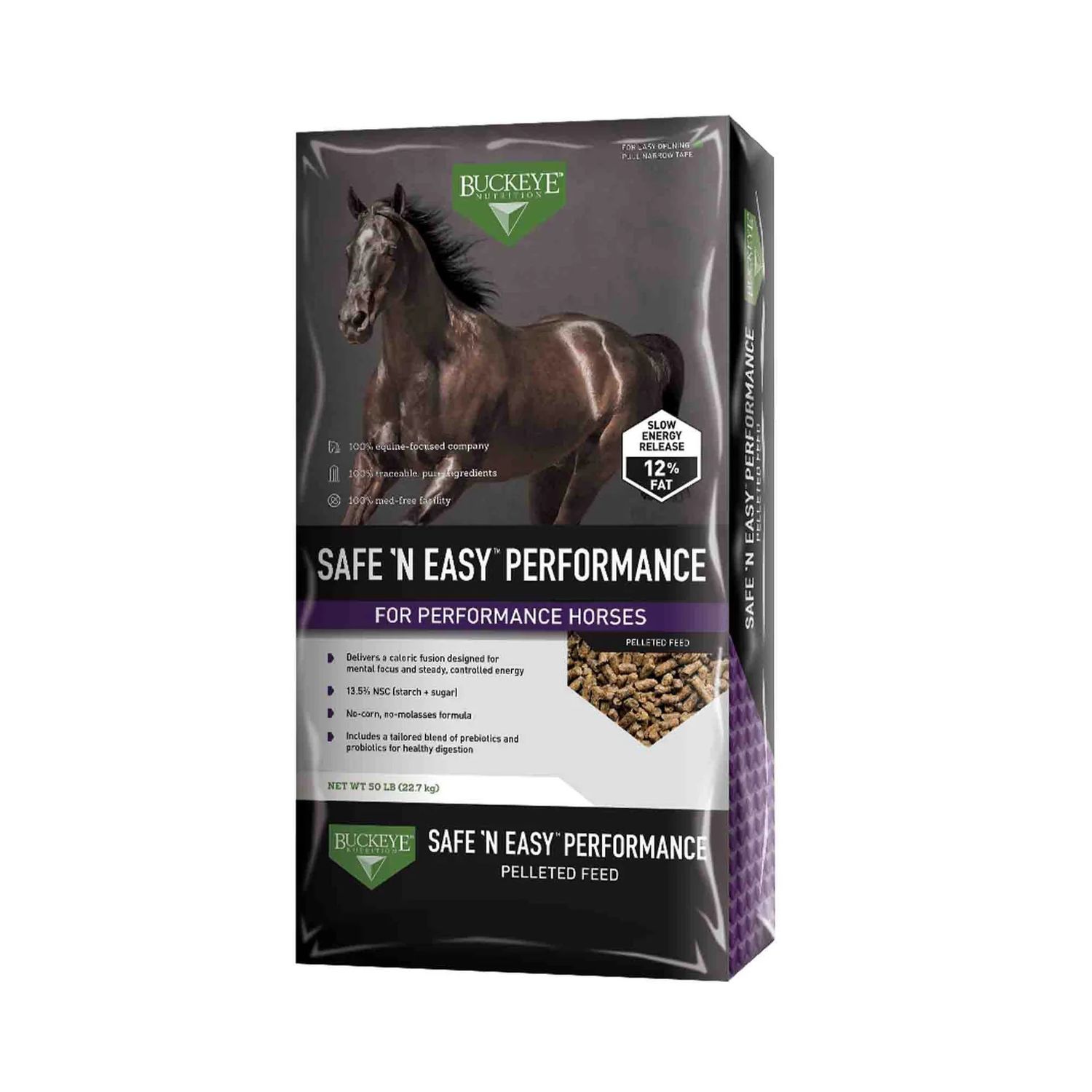 BUCKEYE - Safe 'N Easy Performance Pelleted Feed, Size: 50lb