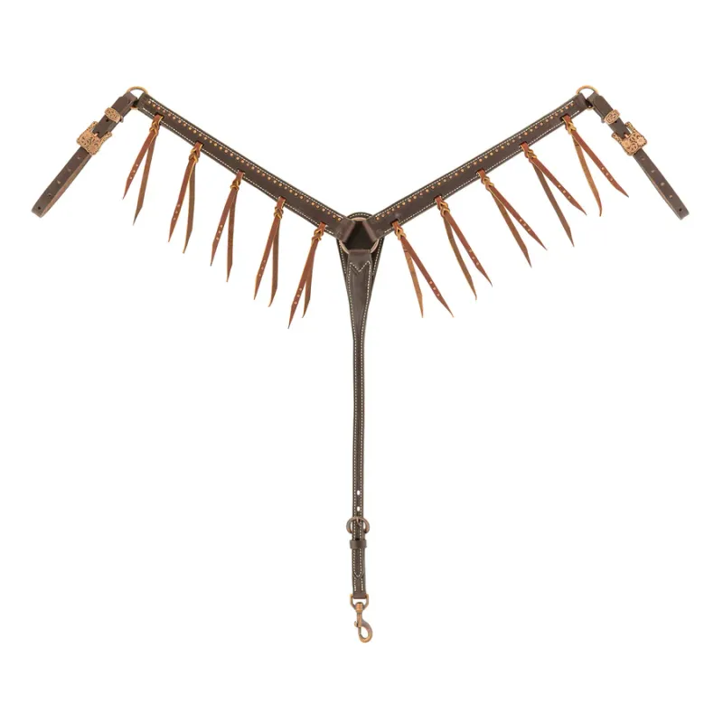 WEAVER - Western Outlaw Tasseled Leather Breast Collar