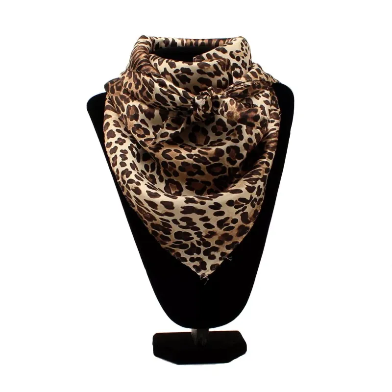 WILD RAG - Cheetah Print Silk Wild Rag