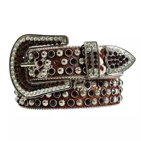 ANGEL RANCH - Calf Hair Crystal Western Belt