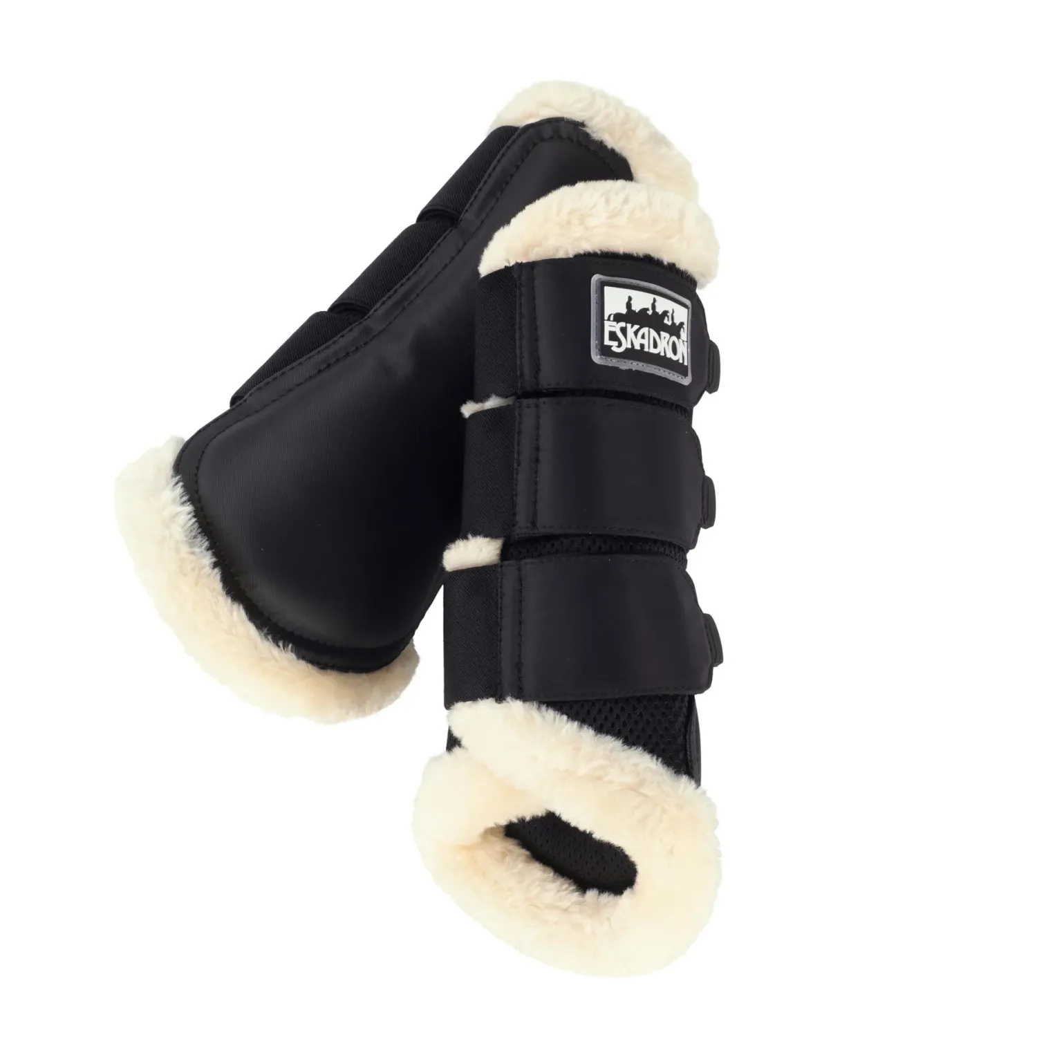 ESKADRON - Soft Mesh FauxFur Tendon Boots Black