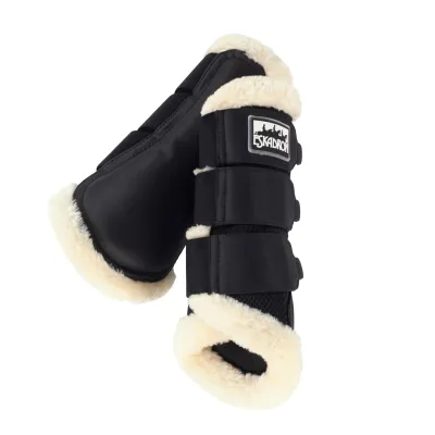 ESKADRON - Soft Mesh FauxFur Tendon Boots Black