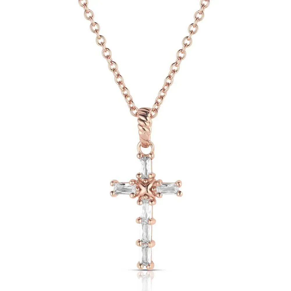 MONTANA SILVERSMITHS - Entwined Brilliant Cross Necklace