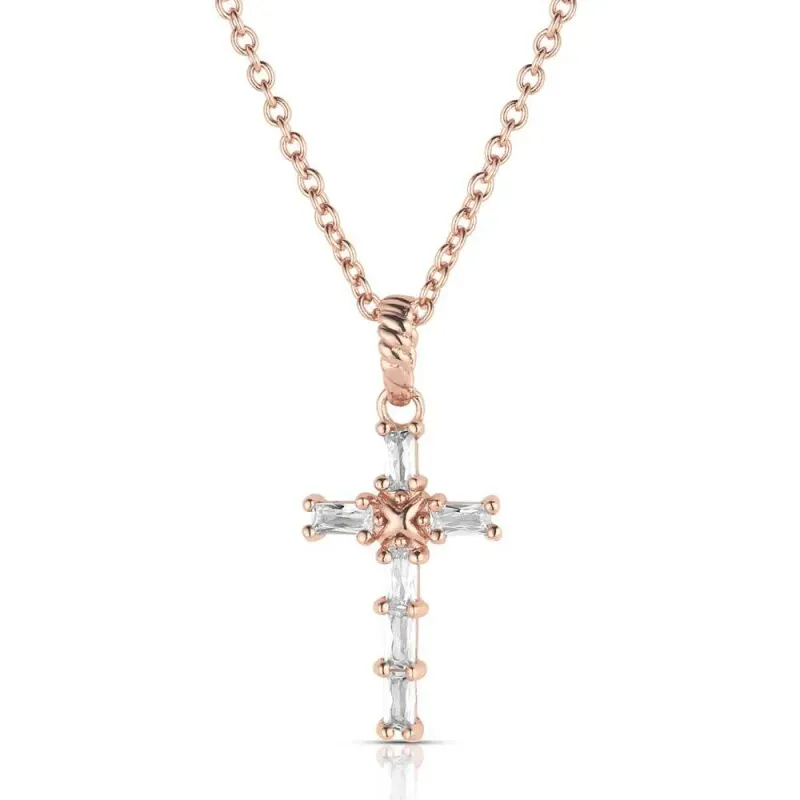 MONTANA SILVERSMITHS - Entwined Brilliant Cross Necklace