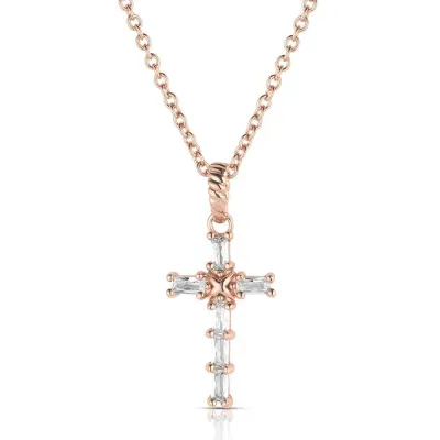 MONTANA SILVERSMITHS - Entwined Brilliant Cross Necklace