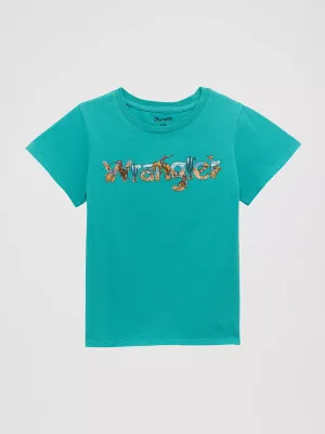 WRANGLER - Western Graphic Teal Logo Tee