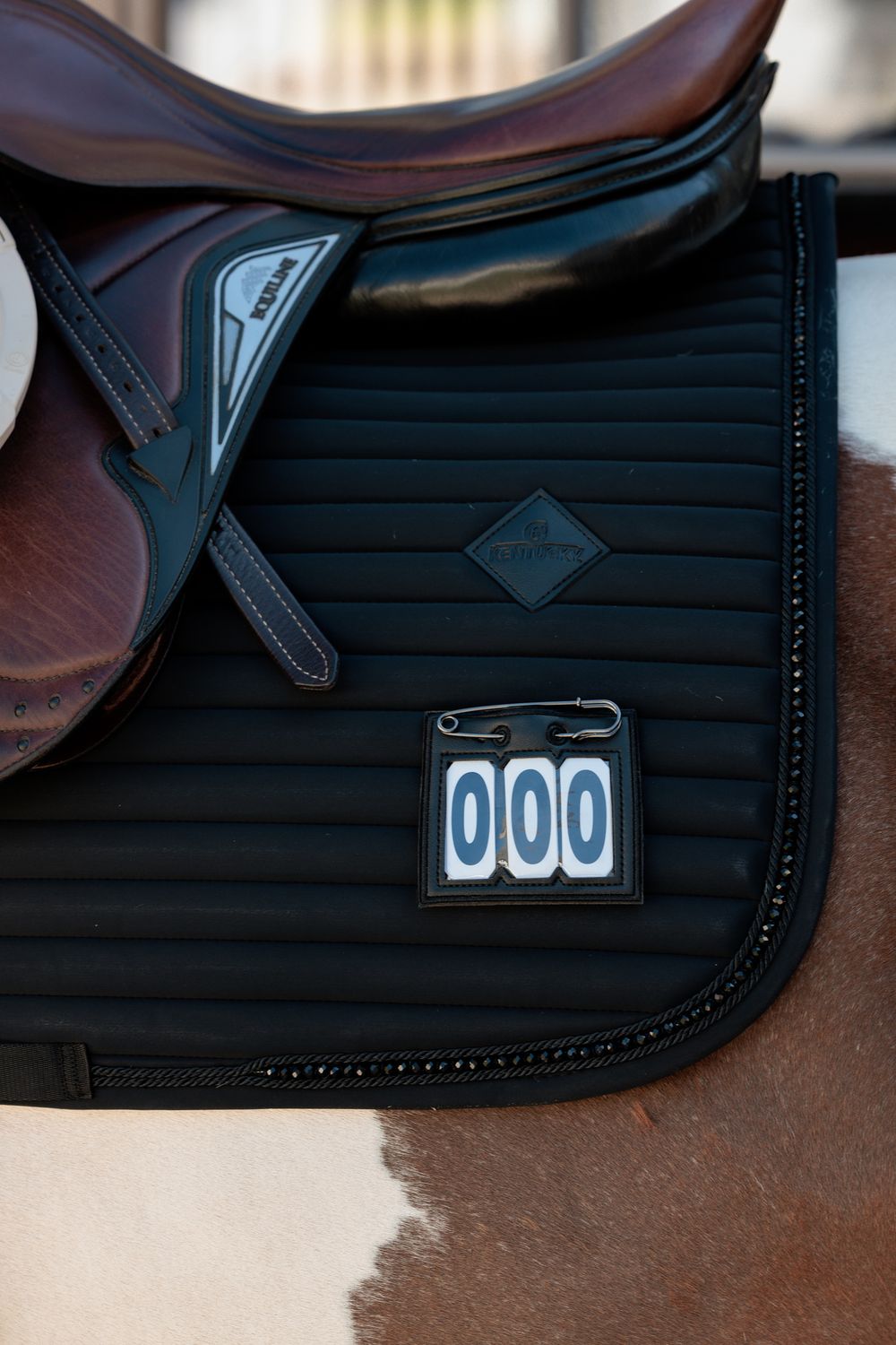 KENTUCKY HORSEWEAR -  Number PVC Safety Pin Black