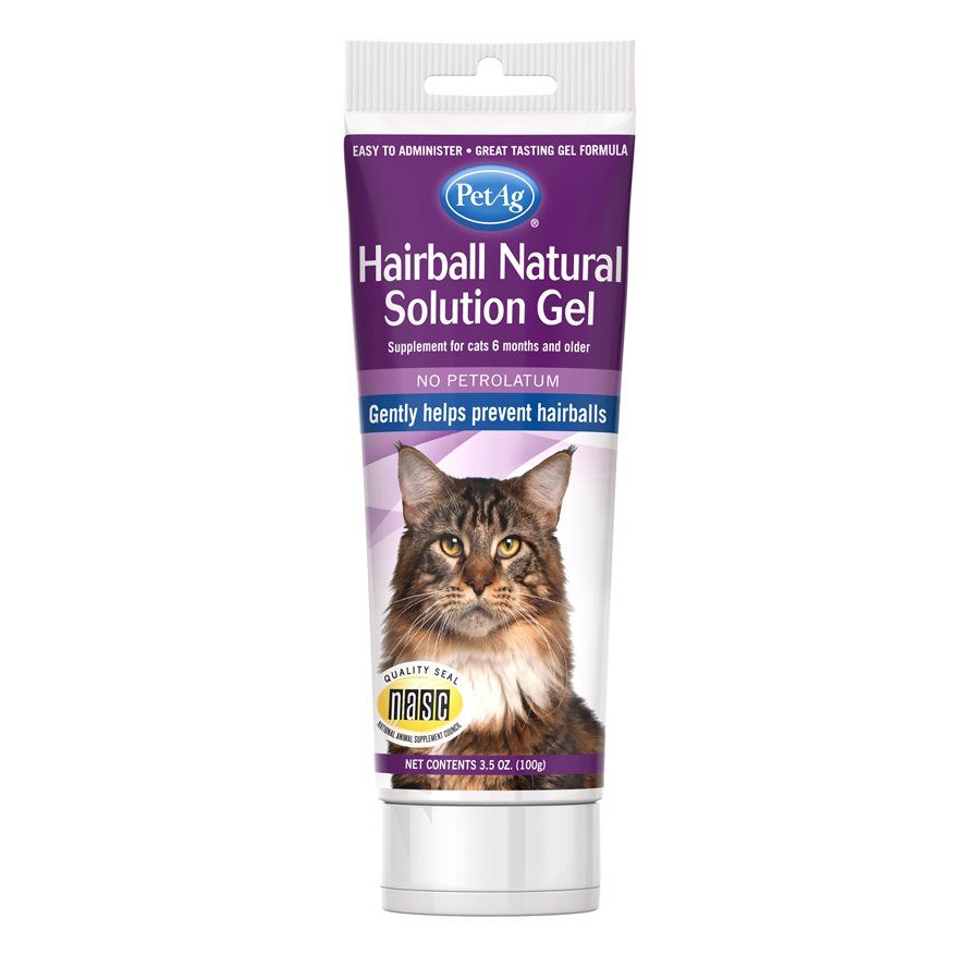 PETAG - Hairball Natural Solution Gel Supplement for Cats, Size: 3.5oz