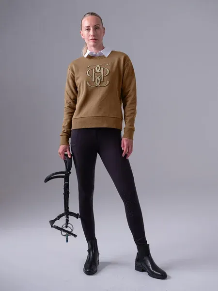 PS OF SWEDEN - Karla Monogram Sweatshirt Camel