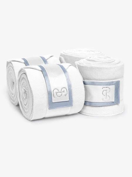 PS OF SWEDEN - Crystal Logo Polos White/Blue Whisper, Size: Cheval