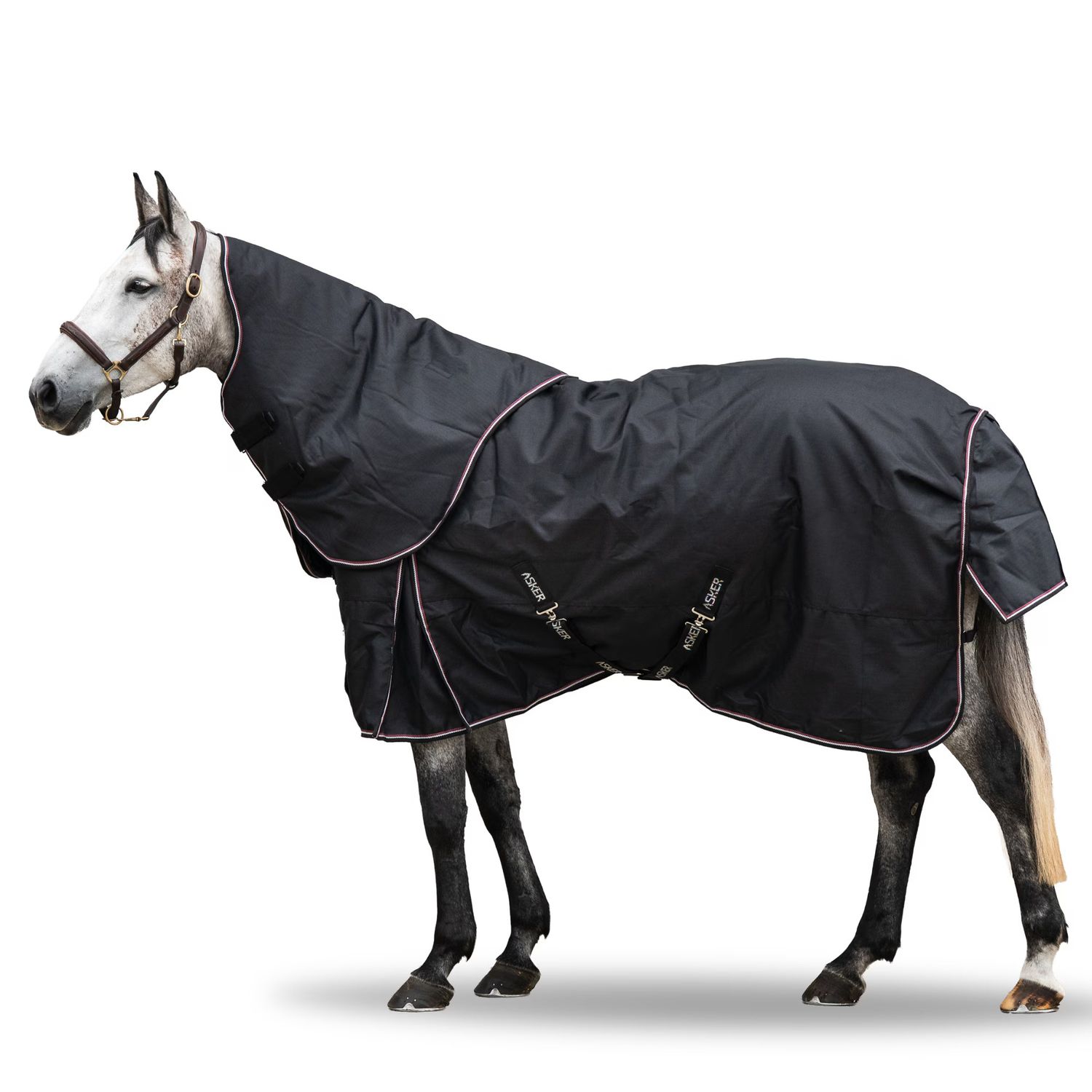 ASKER - Turnout Rug Plus 1200D 200g with Hood Black
