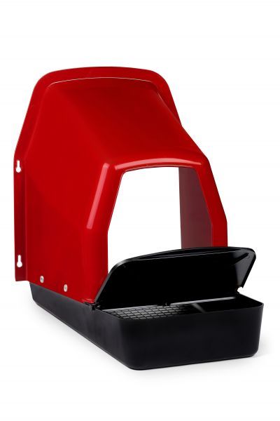 LITTLE GIANT - Deluxe Plastic Nesting Box, Colour: Rouge &amp; Noir