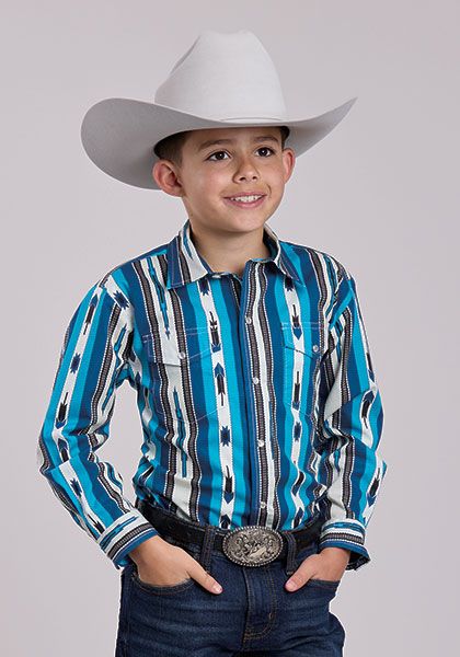 ROPER - Roper Vintage Collection Deadstock Stripe Boy's Long Sleeve Shirt