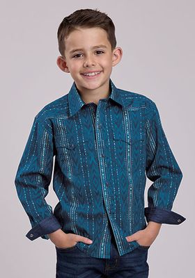ROPER - Diamond Navajo West Made Collection Long Sleeve Shirt