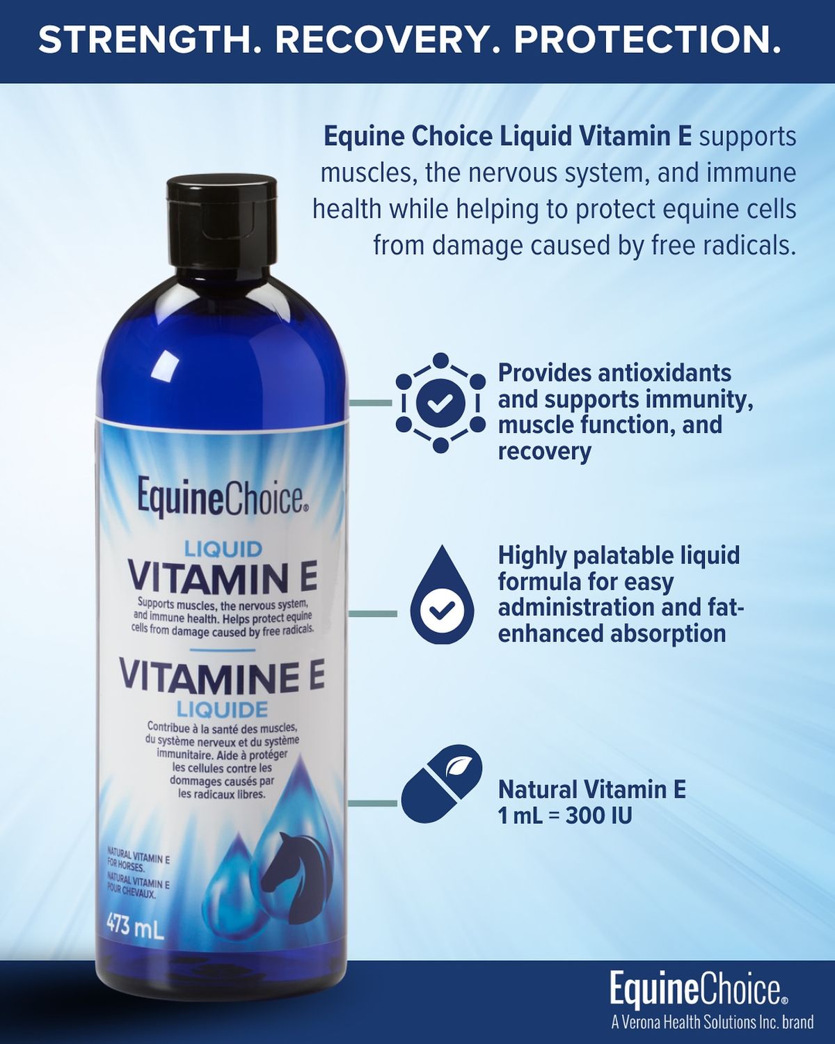 EQUINE CHOICE - Supplment de Vitamine E Liquide EQUINE CHOICE - Supplment de Vitamine E Liquide