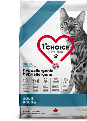 1ST CHOICE - All Breeds Hypoallergenic Cat Formula with Fresh Cod