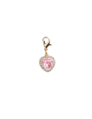 LUXY CHARMS - Heart Gemstones Pink with Crystal