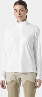 Helly Hansen Tech 1.2 white zip sweater on the mannequin 