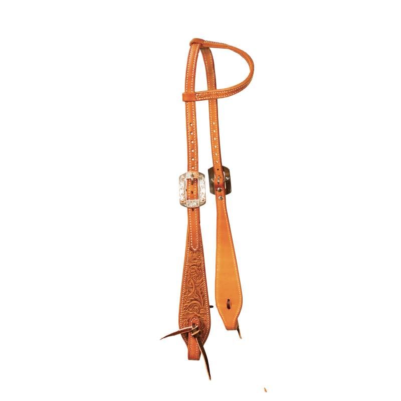 PROFESSIONAL'S CHOICE - One-Ear Swell Cheek Natural Floral Headstall