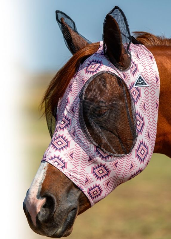PROFESSIONAL'S CHOICE - Pink Clay Lycra Fly Mask