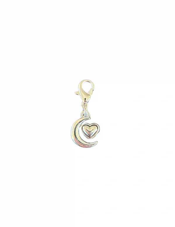 LUXY CHARMS - Crescemt Moon with Heart